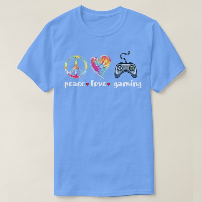 Gefärbte Krawatte Peave Liebe Gaming Controller T-Shirt (Design vorne)