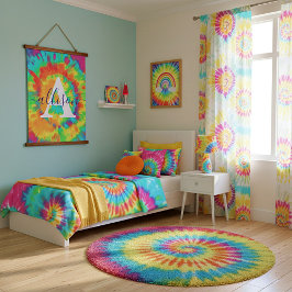 Gefärbte Krawatte personalisiert Wandteppich Mit Holzrahmen