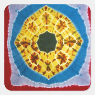 Gefärbte Krawatte-PhatDyes Quadratischer Aufkleber