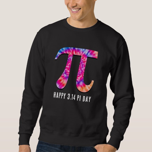 Gefärbte Krawatte Pi Day Sweatshirt (Vorderseite)