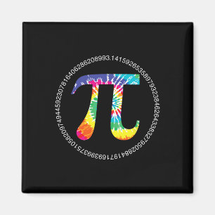 Gefärbte Krawatte Pi Day T Shirt Physik Mathematik Magnet
