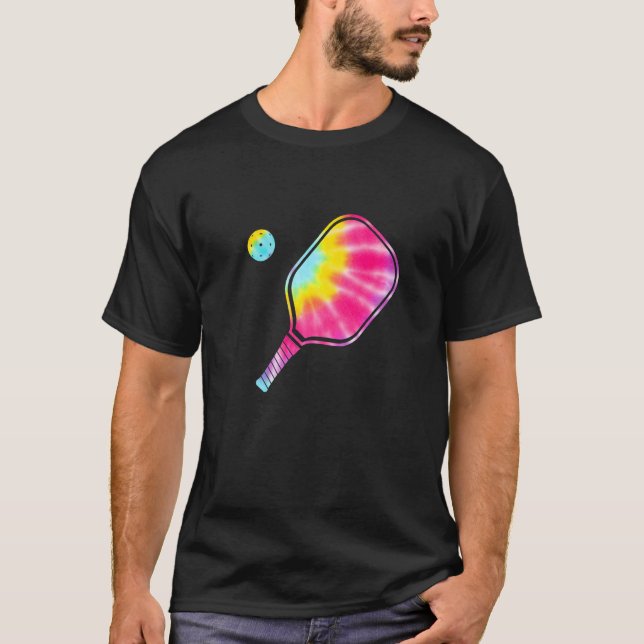 Gefärbte Krawatte Pickle Ball Pickleball Paddlebal T-Shirt (Vorderseite)