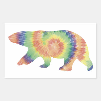 Gefärbte Krawatte Polar Bear Sticker