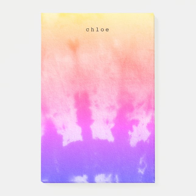 Gefärbte Krawatte Post-it Klebezettel (Vorderseite)