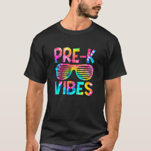 Gefärbte Krawatte Pre-K Vibes zurück zum ersten Sc T-Shirt