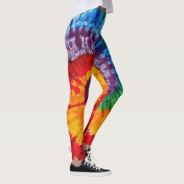 Gefärbte Krawatte Psychedelisches Muster Leggings