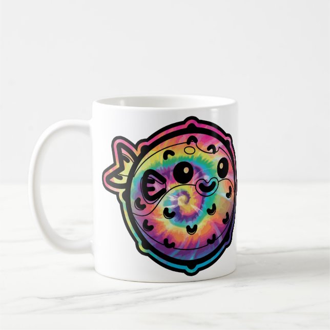 Gefärbte Krawatte Puffer Fisch Kaffeetasse (Links)