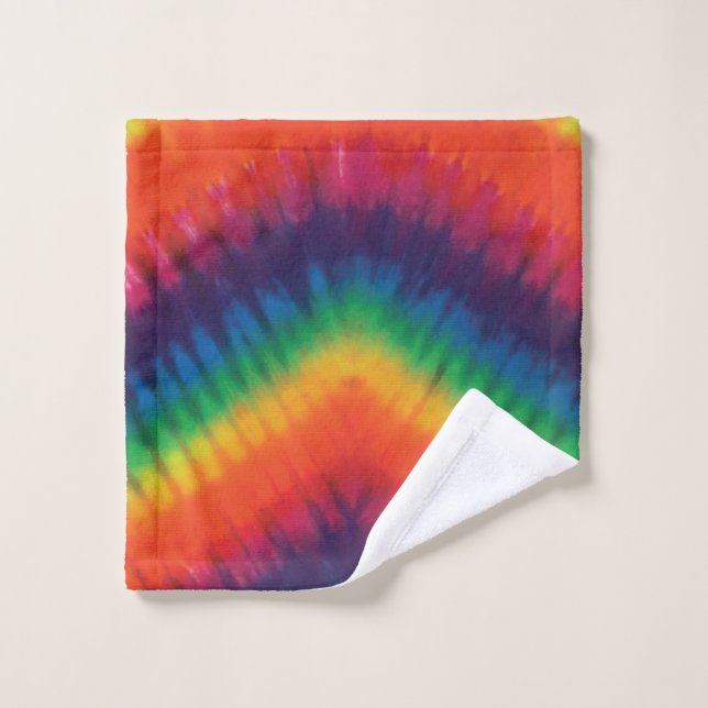 gefärbte Krawatte Rainbow Colors Waschlappen (Waschlappen)