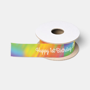 Gefärbte Krawatte Rainbow Geburtstagsparty Kinder  Satinband