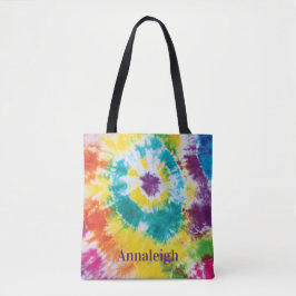 Gefärbte Krawatte Rainbow Individuelle Name Tasche