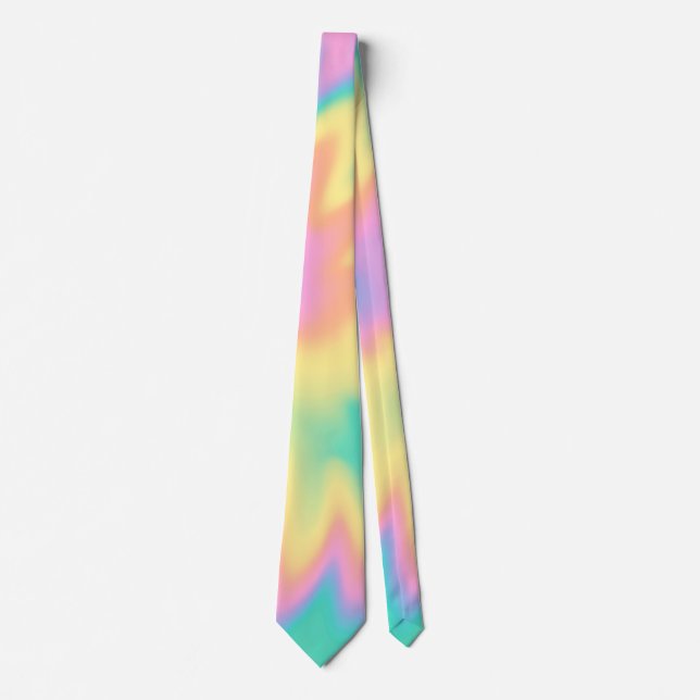 Gefärbte Krawatte Rainbow Pastel Spital Groovy Hip (Vorderseite)