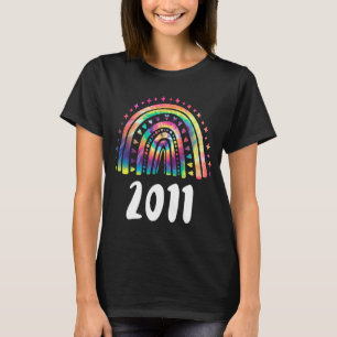 Gefärbte Krawatte Rainbow Year of Birth 2011 Birth T-Shirt