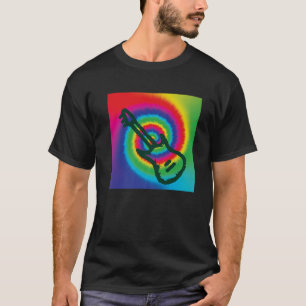 Gefärbte Krawatte Rasta Vintage Retro-Gitarrist T-Shirt