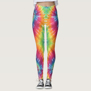 Gefärbte Krawatte Regenbogen Leggings