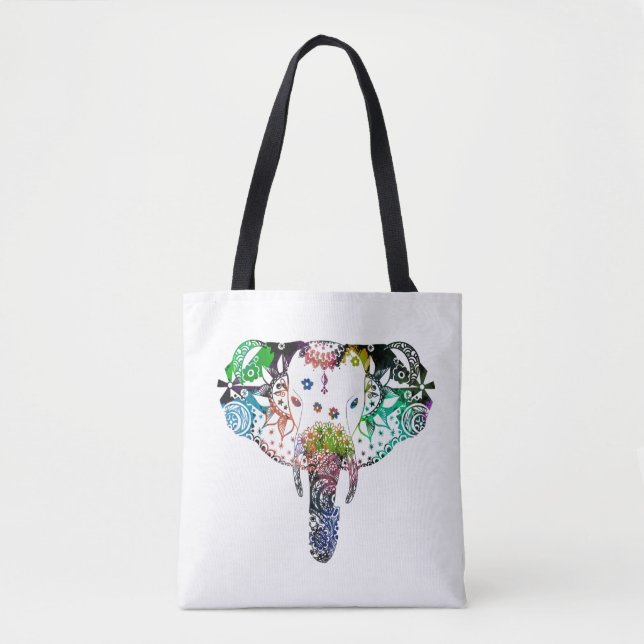 Gefärbte Krawatte-Regenbogenklee Tasche (Vorderseite)