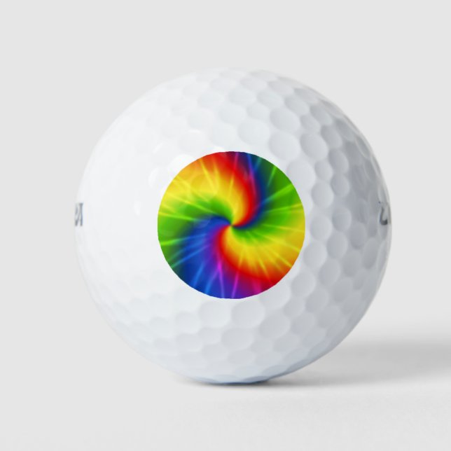 Gefärbte Krawatte-Regenbogenmuster Golfball (Vorderseite)