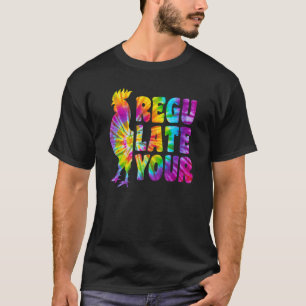 Gefärbte Krawatte Regulieren Sie Ihre Roster-Hühne T-Shirt