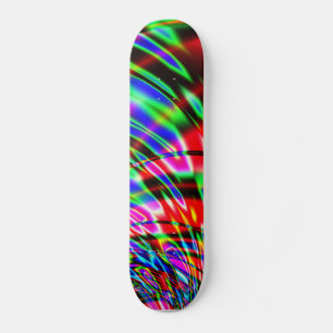 Gefärbte Krawatte Retro Wave Fraktal Skateboard