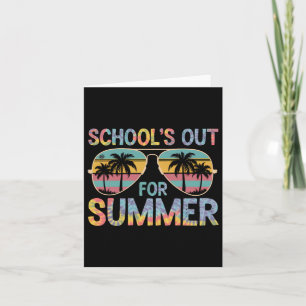 Gefärbte Krawatte Schulen für den Sommer am letzte Karte