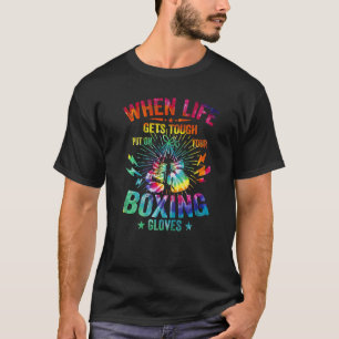 Gefärbte Krawatte setzt den Boxer für Boxhandschuh T-Shirt