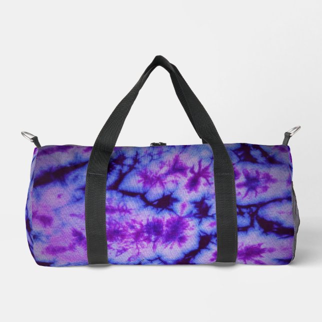 Gefärbte Krawatte Shades of Lila & Blue Duffle Bag (Vorderseite)