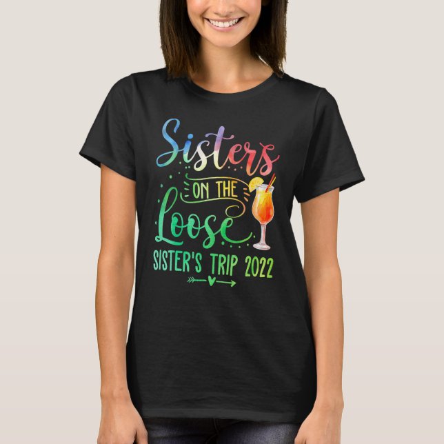 Gefärbte Krawatte Sisters auf der Loose Sister's W T-Shirt (Vorderseite)