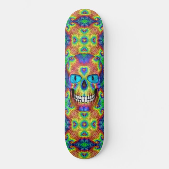 Gefärbte Krawatte Skull Dead Zombie Skateboards (Vorderseite)