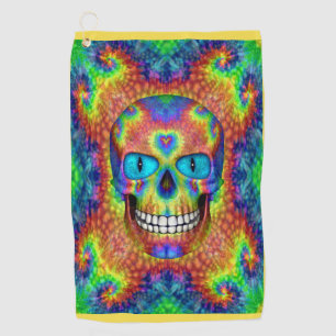 Gefärbte Krawatte Skull Zombie Tote Untote Golfha Golfhandtuch