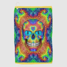 Gefärbte Krawatte Skull Zombie Tote Untote Golfhan