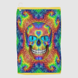 Gefärbte Krawatte Skull Zombie Tote Untote Golfhan Golfhandtuch