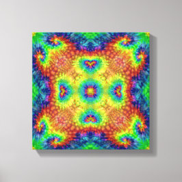 Gefärbte Krawatte Sky Vintag Fraktal Kaleidoskop Leinwanddruck