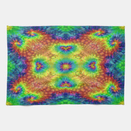 Gefärbte Krawatte Sky Vintages Fraktal Kaleidoskop Geschirrtuch