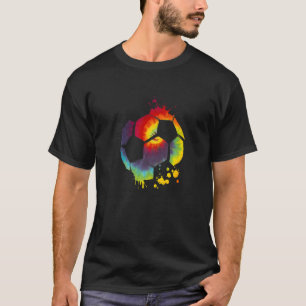 Gefärbte Krawatte Soccer Graphic Soccer Player Spo T-Shirt