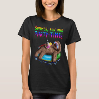 Gefärbte Krawatte Sommer Sonne und Party Zeit Urla T-Shirt