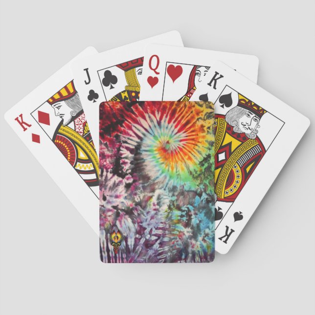 Gefärbte Krawatte Spielkarten (Rückseite)