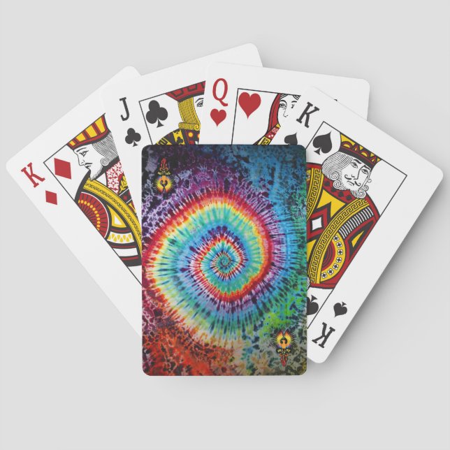 Gefärbte Krawatte Spielkarten (Rückseite)
