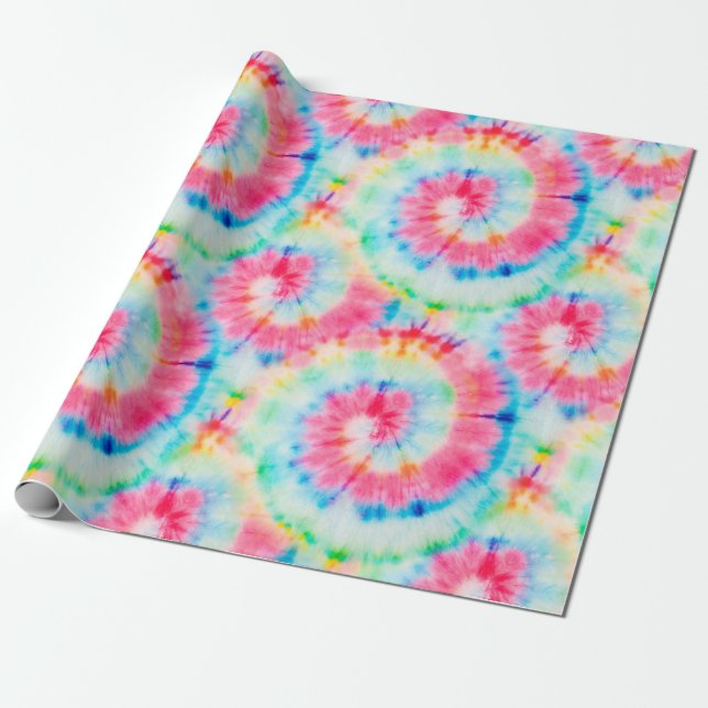 gefärbte Krawatte Spiral. Schöne Wasserfarbe Kunst Geschenkpapier (Ungerollt)