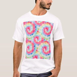 Gefärbte Krawatte Spirale, Aquarellkunst. T-Shirt
