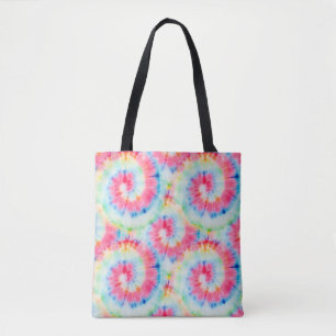 Gefärbte Krawatte Spirale, Aquarellkunst. Tasche