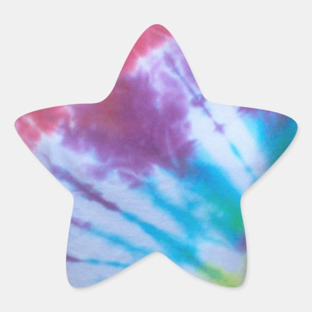 Gefärbte Krawatte Star Stickers (Vorderseite)