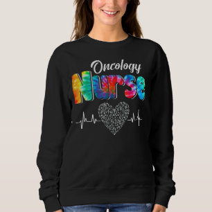 Gefärbte Krawatte Stethoscope Onkology Nurse Day N Sweatshirt