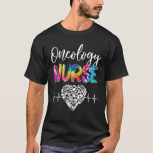 Gefärbte Krawatte Stethoscope Onkology Nurse Day N T-Shirt