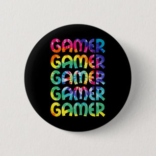 Gefärbte Krawatte Style Gaming Video Game Men Boys Button