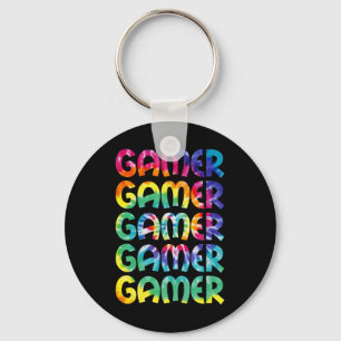 Gefärbte Krawatte Style Gaming Video Game Men Boys Schlüsselanhänger