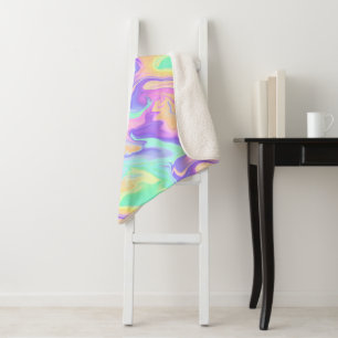 Gefärbte Krawatte Swirl Marble Retro Groovy Sherpadecke