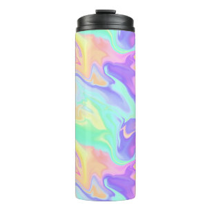 Gefärbte Krawatte Swirl Marble Retro Groovy Thermosbecher