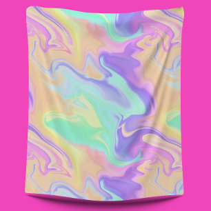 Gefärbte Krawatte Swirl Pastel Groovy Fleecedecke