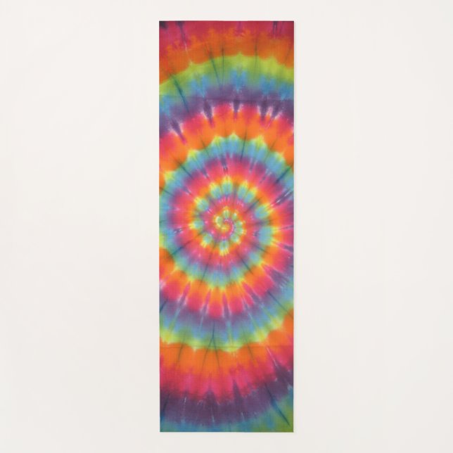Gefärbte Krawatte Swirl & Stripe Yogamatte (Vorderseite)