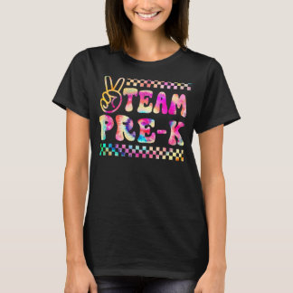 Gefärbte Krawatte-Team vor K-Lehrer Schüler Kinder T-Shirt