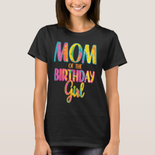 Gefärbte Krawatte Thema Mama der Geburtstagskarte T-Shirt